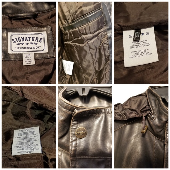 Signature Levi Straus & Co Faux Leather Jacket - Picture 4 of 4